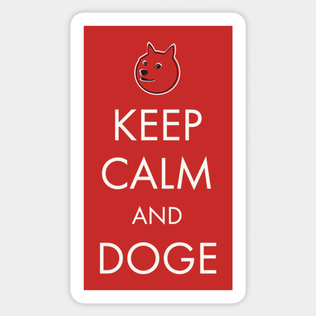 Keep Calm and Dogecoin Sticker by payme